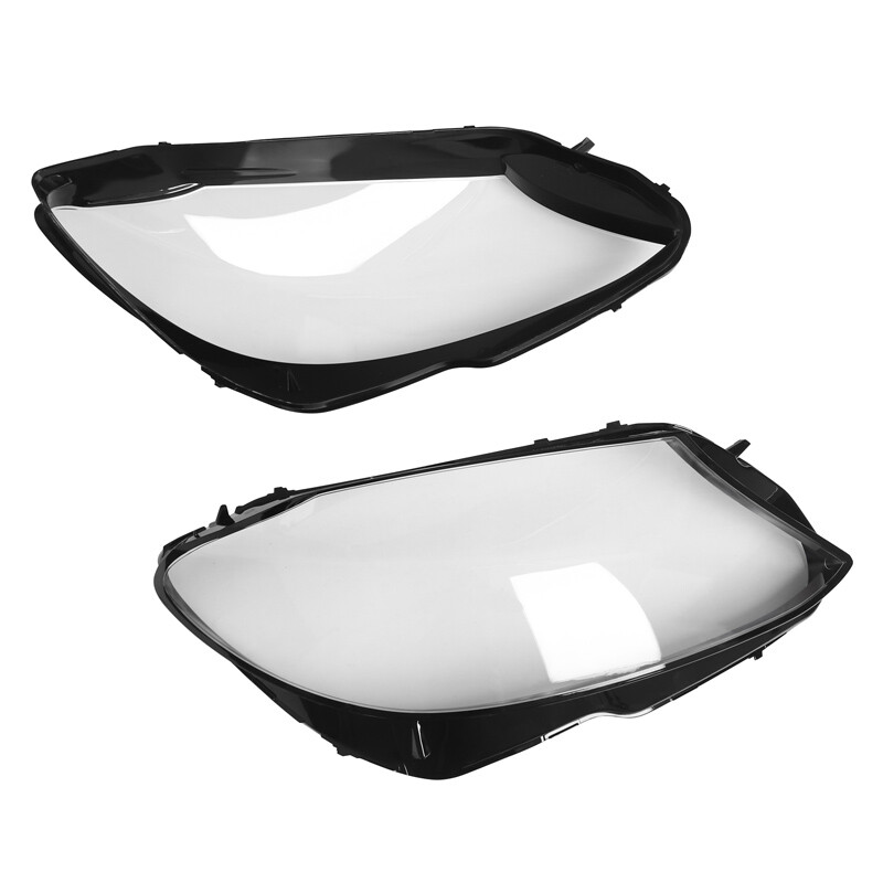 L+R Headlight Lens Cover Headlamp Shell For Mercedes Benz W205 C Class