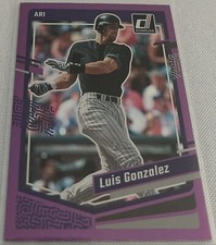 2023 Donruss Baseball Luis Gonzalez Arizona Diamondbacks Holo Purple #187