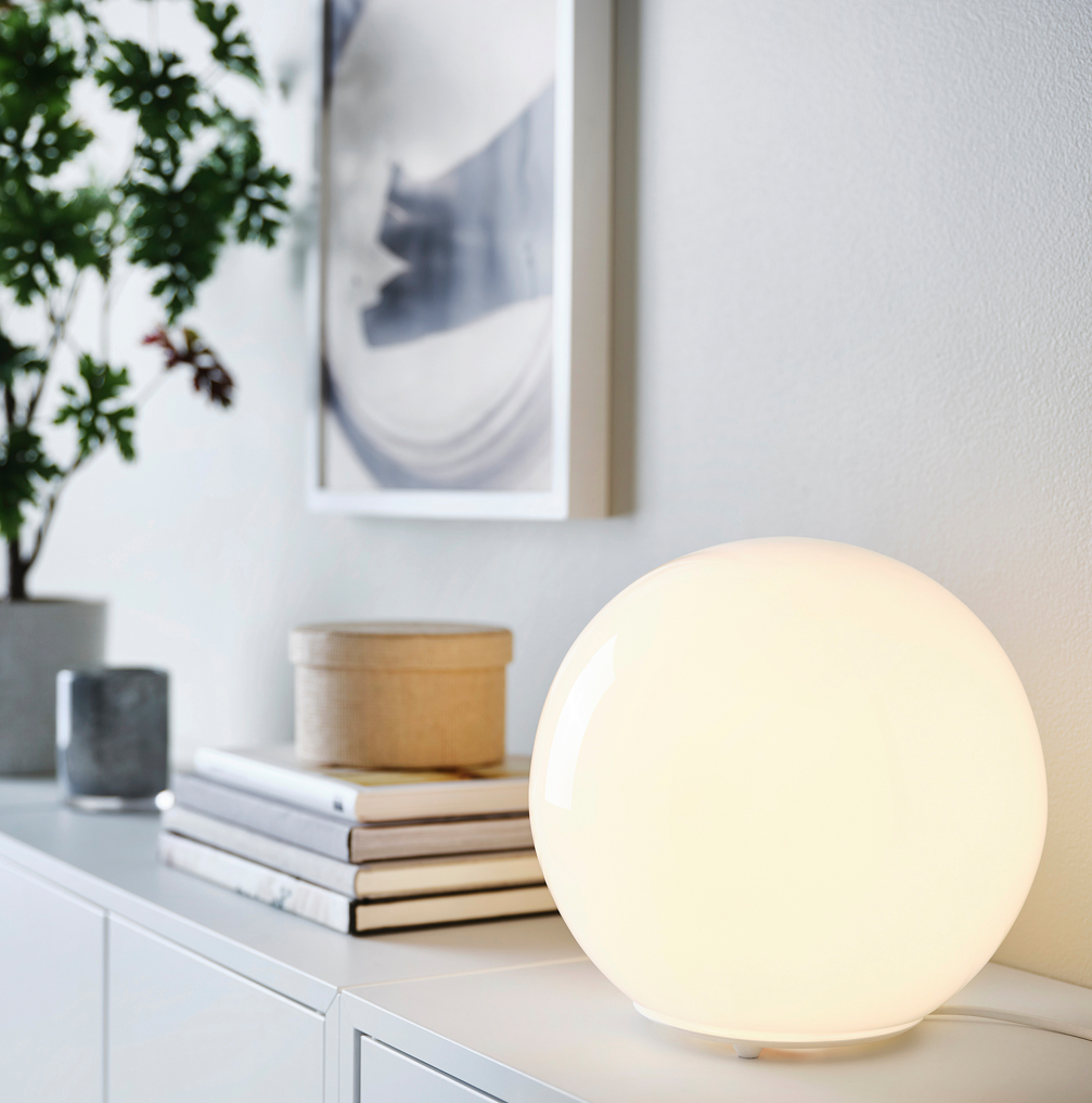 IKEA FADO Table Desk Bedside Lightening Light Round Cosy