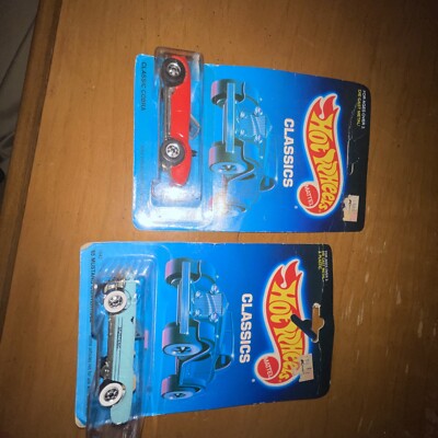 (2) NIP Hot Wheels Ford Red Cobra&  65 Mustang Convertible  No 26&31