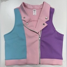 Weissman Balera Pastel Moto Vest NEW Size Adult Medium Pink Purple and Blue