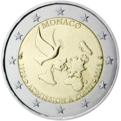 2 Euro Monaco 2013 * 20th Anniversary - Admission to the United Nations * Unc
