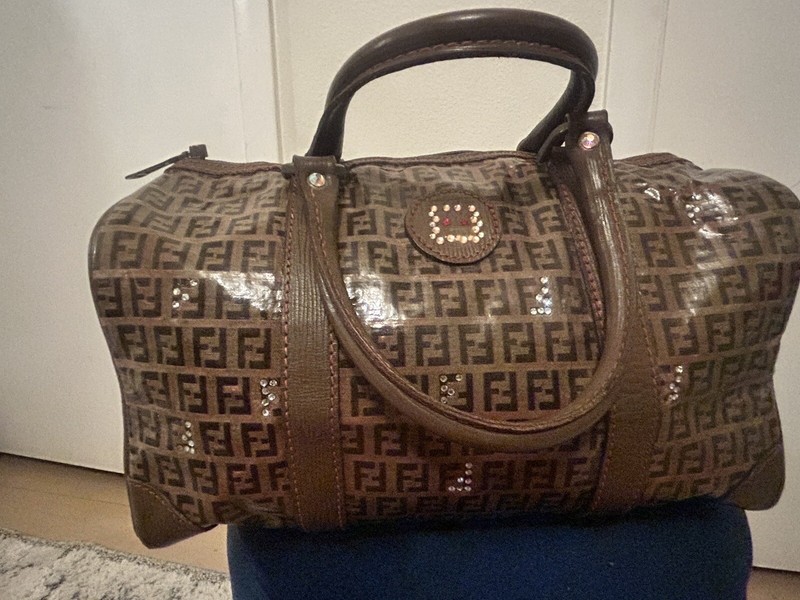 Vintage Customized Brown Fendi Hand Bag PVC Vintage Customized Brown Fendi Hand Bag PVC