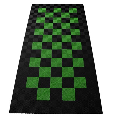 RAMROXX Performance Bodenfliesen Garagenboden Floor 2,8mx5,6m Schwarz Hellgrün 2
