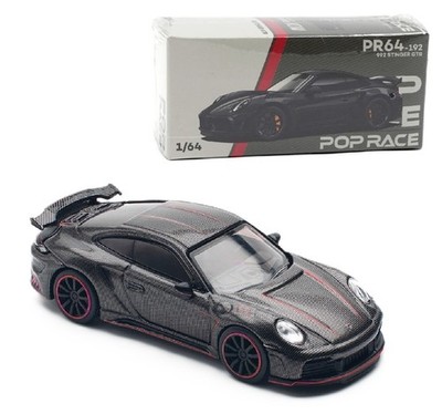 Pop Race 1:64 Porsche 992 Stinger GTR Carbon Edition with Red Accents PR640192