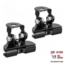 LED Light Bar Mounting Brackets for Engine Hood - 2pcs Universal Hood - Black