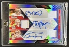 2025 Panini Prizm Joe Montana Brock Purdy Steve Young Triple Patch Auto #/99