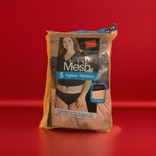 HANES   JUST MY SIZE  5 PACK ASSORTED MESH HIPSTER PANTIES / Sz. 12/ 4X