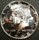 1968-S Kennedy 40% SILVER Half Dollar PROOF 50C