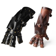 Steampunk Leather Hair Ornaments Vintage Gloves Halloween Costume Cosplay Props