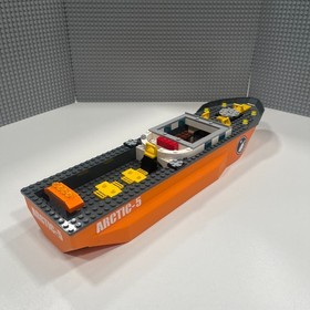 Lego 62791 Boat Hull (Orange) + Top 54101 (Dark Bluish Gray) Arctic Icebreaker