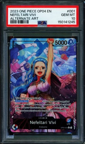 Nefeltari Vivi - OP04-001 - PSA 10 - Alternate Art - English - One Piece - 150-0