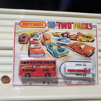 Lesney Matchbox 1976 TP-8 CARNABY STREET Bus + HOVERCRAFT Two Pack Nu in BublPak