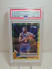 2019 Donruss RJ BARRETT Green Yellow Laser Rookie Card PSA 10 Gem Mint. rookie card picture