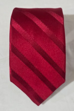 Robert Talbott Carmel Hand Sewn Made in USA Silk Necktie Red Red Stripe 3 3/8x59