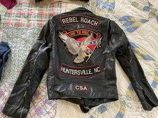 Vintage Motorcycle Club Jacket MC Cuts Biker Gang Outlaw Colors