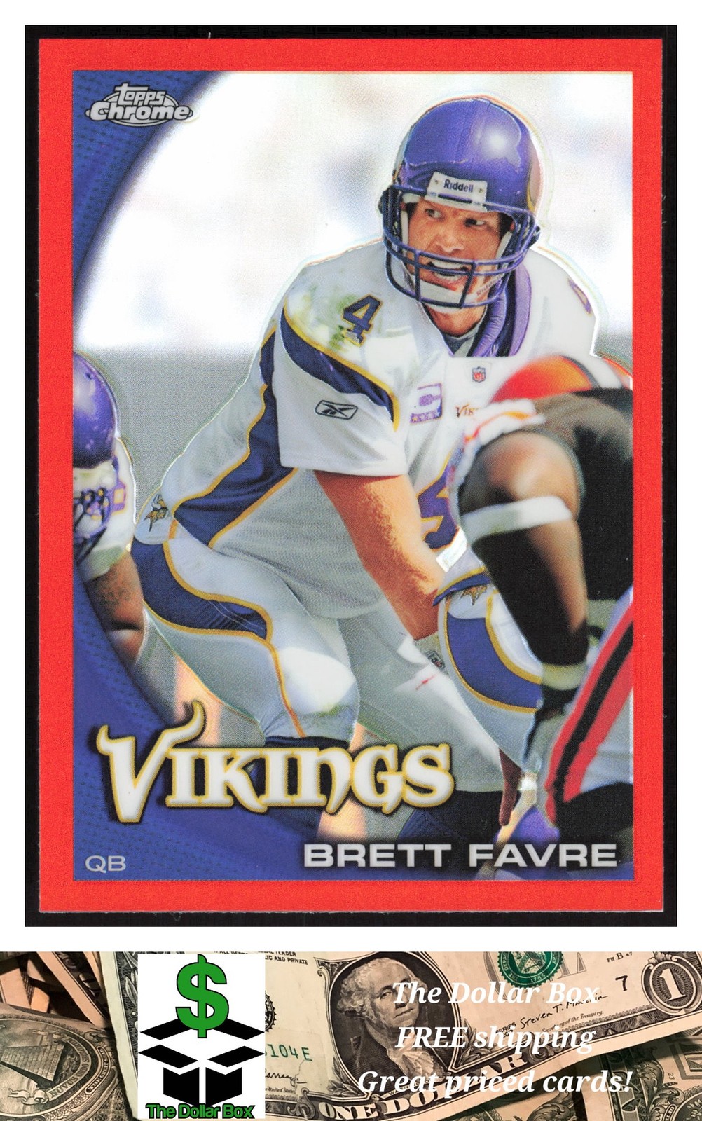 2010 Topps Chrome Orange Refractors #C90 Brett Favre - Minnesota Vikings