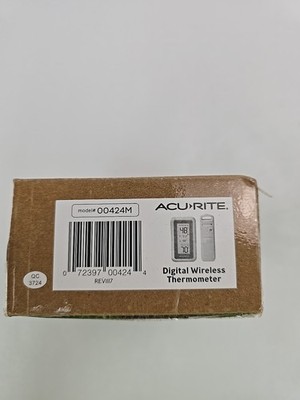 AcuRite Digital Thermometer with Indoor, Outdoor Temperature and Daily White 