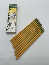 11 Dixon Ticonderoga  No. 2 Soft Pencils 1388 VTG MCM NOS Unsharpened RARE