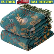 Soft Cotton Throw Blanket Farmhouse Geometric Cozy Multi-Function Bed Cover New