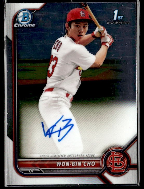 L48,390 - 2022 Bowman Chrome Prospect Autographs #CPAWC Won-Bin Cho Auto
