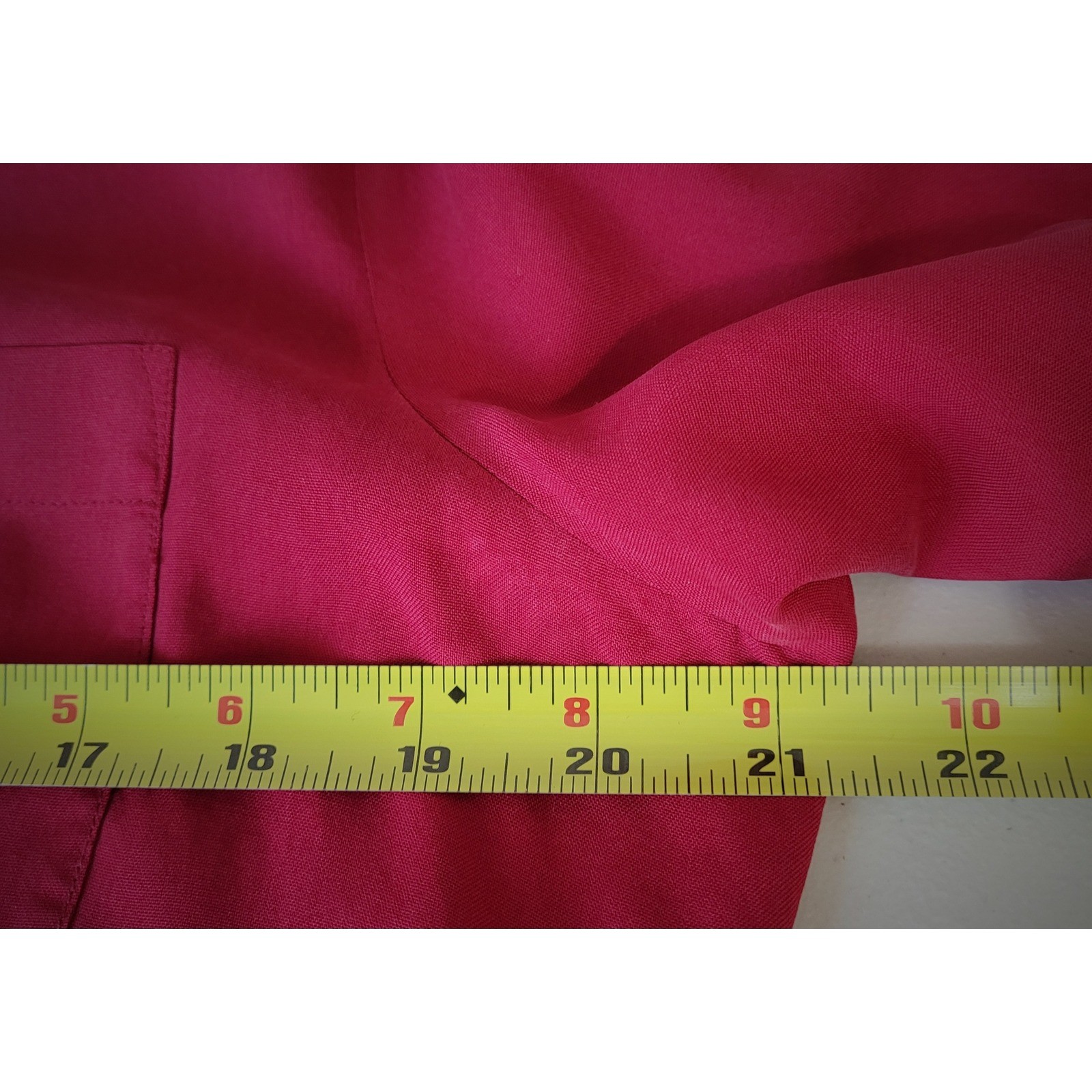 NOTATIONS Silk Deep Red Button Front 3/4 Sleeve C… - image 5
