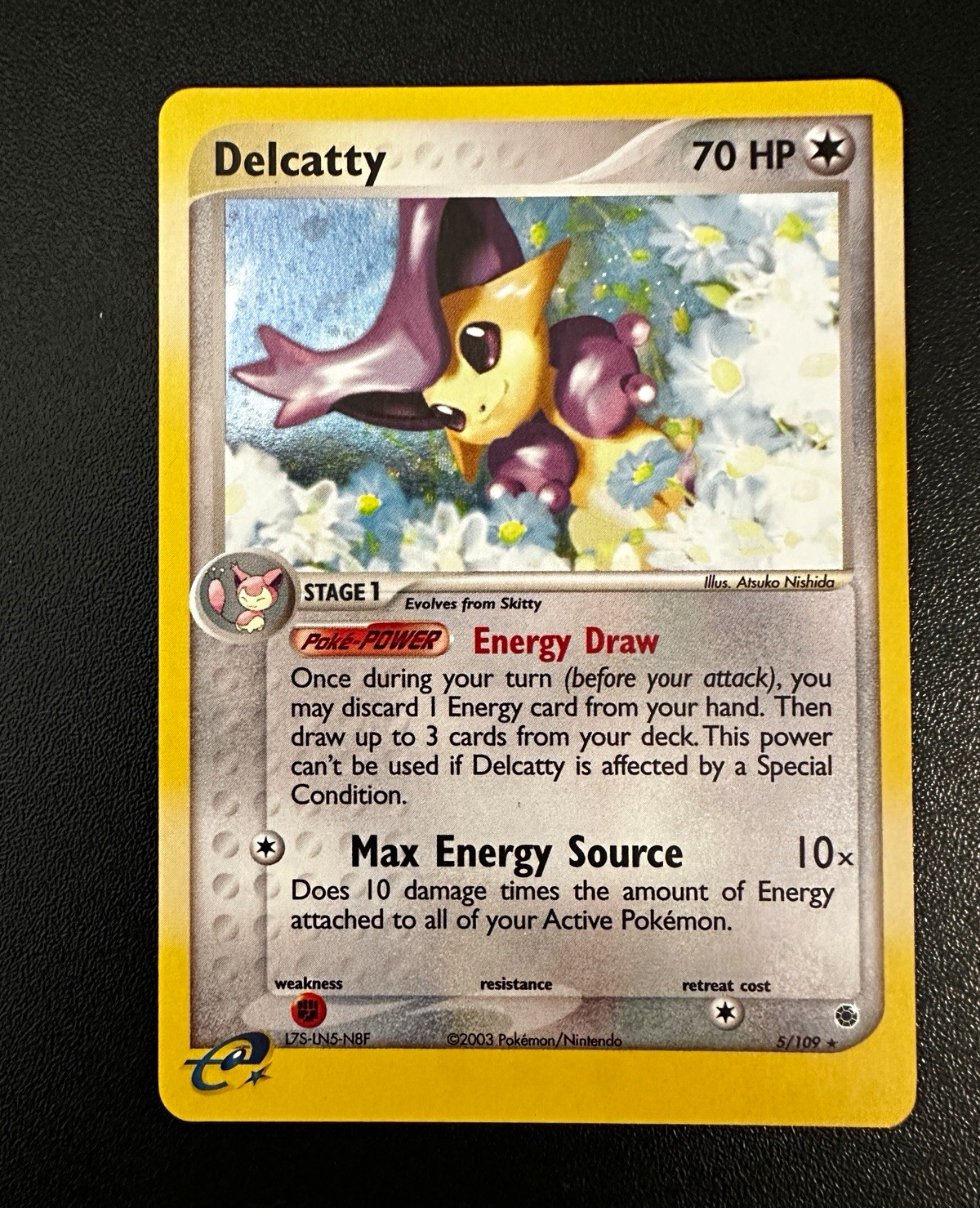 Pokémon TCG Delcatty 5/109 EX Ruby & Sapphire Holo Rare 2003 English 70HP