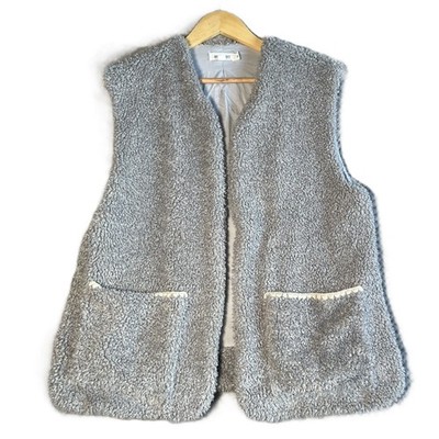 White Stuff Craft Weste Damen Small Sherpa Fleece Grau UVP 69,99£
