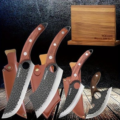 2-5PCS Stainless Steel Chef Knife Vegetable Chopper Meat Cleaver Utility Tool