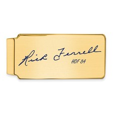Gold-plating over Sterling Silver Rick Ferrell Hall of Fame Signature Epoxy Mone