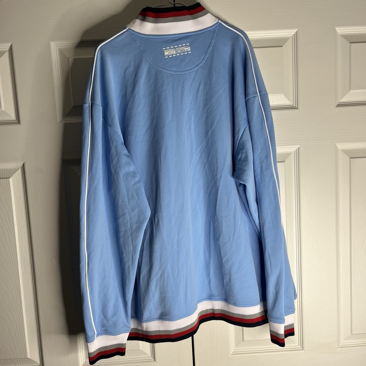 ENYCE パフォーマンスジャケット 211 Enyce Full Zip Jacket Mens 3XL Baby Blue Varsity 96 Long Sleeve