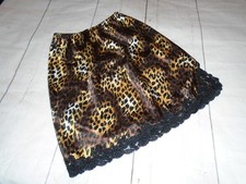 Shiny Leopard Print Lace Hem Women's VICTORIA'S SECRET Lingerie Half Slip S