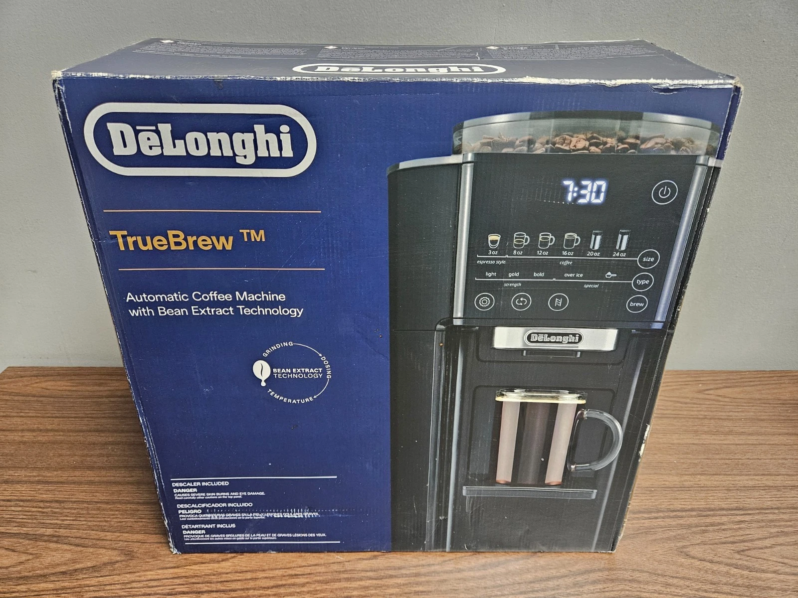 De'Longhi TrueBrew Automatic Coffee Maker with Bean Extract Technology New Open