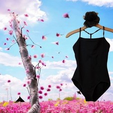 Capezio Black Dance Leotard Balletcore with a Razor Back Design Size S Preowned