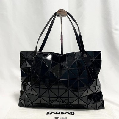 ISSEY MIYAKE BAO BAOブラックトートバッグ BAO BAO ISSEY MIYAKE LUCENT Tote Bag Black Shoulder Handbag Large
