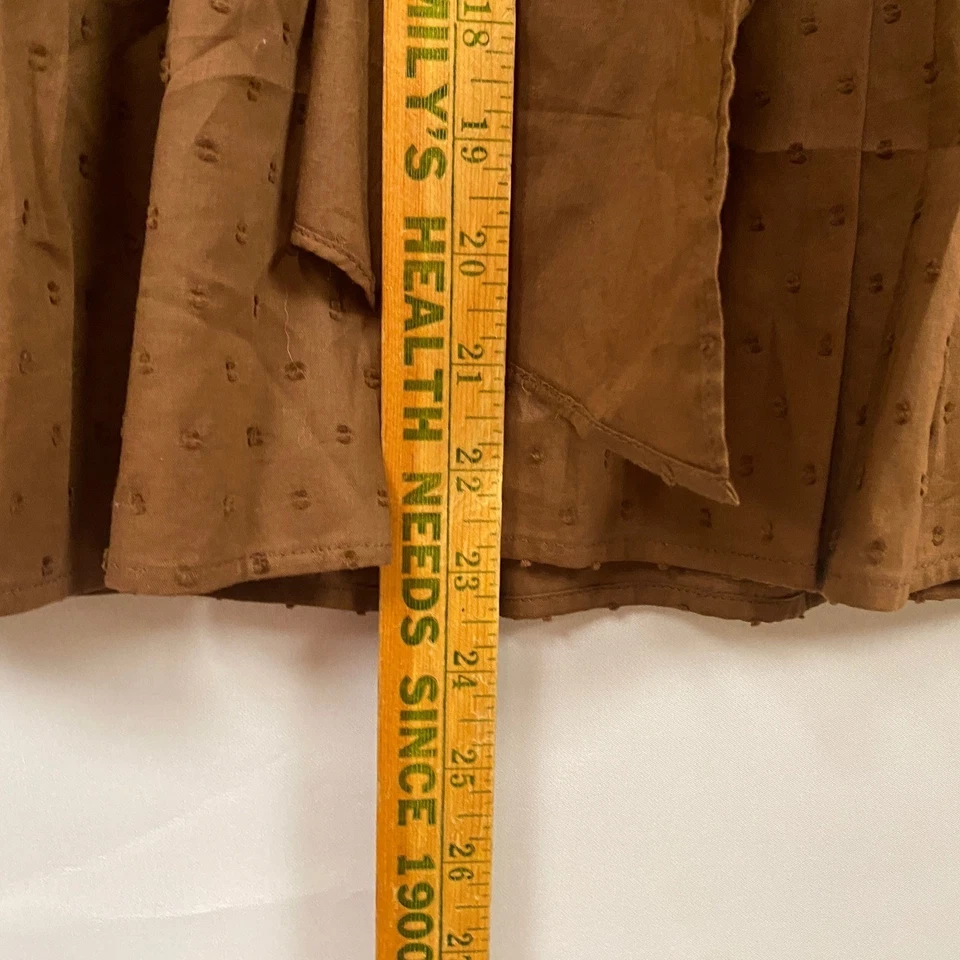 INC International Concepts Talla 4 Marrón Envolvente Lazo Boho Retro Falda de Cóctel Preppy Foto 3 de 4