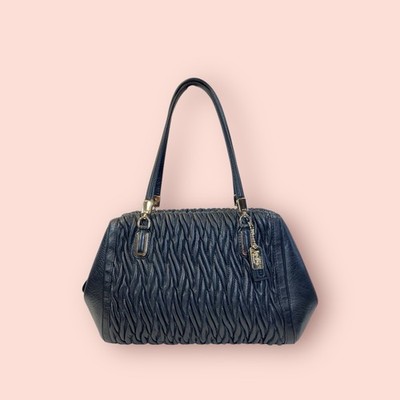 バッグ Y2K COACH Madison Gathered Satchel Bag COACH Y2K Vintage Madison Gathered Twist Small Madeline Leather