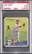 1934 GOUDEY #6 DIZZY DEAN PSA 2 MK