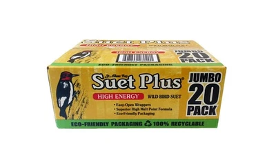 ST. ALBANS BAY SUET PLUS High Energy Suet Cakes, 20 Pack of 11 oz. Suet Cakes...