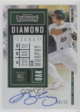 2020 Contenders Rookie Variation B Diamond Ticket 6/15 Sean Murphy Auto 0o5t