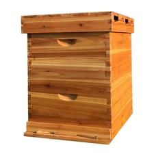 Double-Layer Beehive Starter Kit with Beeswax Coating - Complete Beekeeping Set