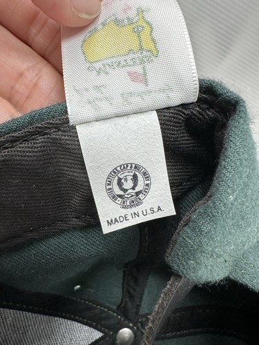 Vintage Masters American Needle Adjustable Strap Hat Golf Green Cap Rare - Picture 4 of 8