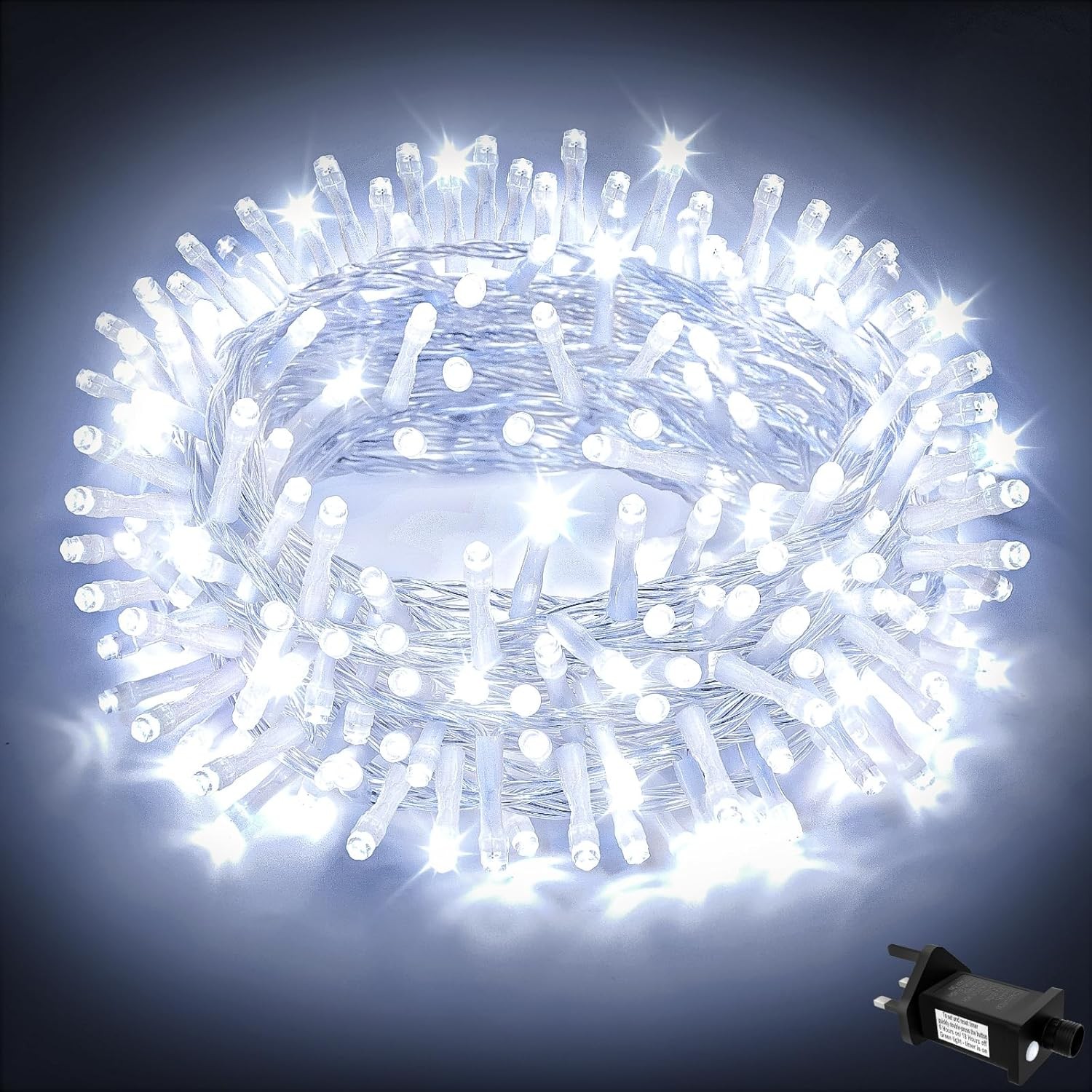 8 Modes Fairy Lights Mains Powered Outdoor 33Ft/10M 100 LED String Lights Plug