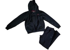 U.S. Polo Assn. Boys 2-Piece Black Zip Hooded Fleece Hoodie  Pants XL 14-16