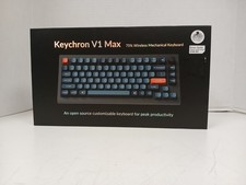 Keychron V1 Max Wireless 75 RGB Mechanical Keyboard With Brown Switches  READ 