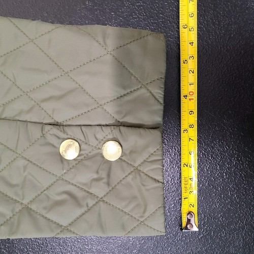 BROOKS BROTHERS Thermore Jacket Women 16 Snap Buttons Green Quilted Plaid Lined - Picture 17 of 18