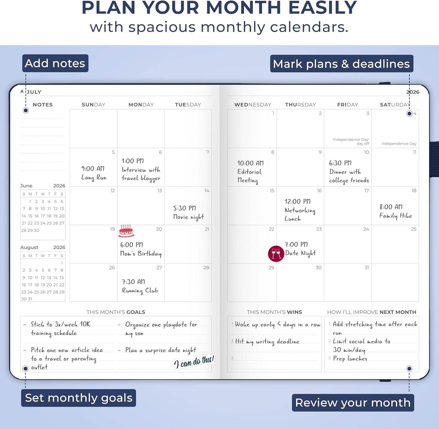 Clever Fox Dated Planner Premium 2026 – Weekly Agenda for Planning & Time Mana