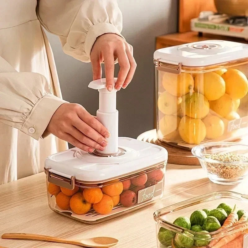 VACUUM FOOD STORAGE CONTAINER PUMP AIRTIGHT BOX LARGE CAPACITY ORGANIZER KITCHEN