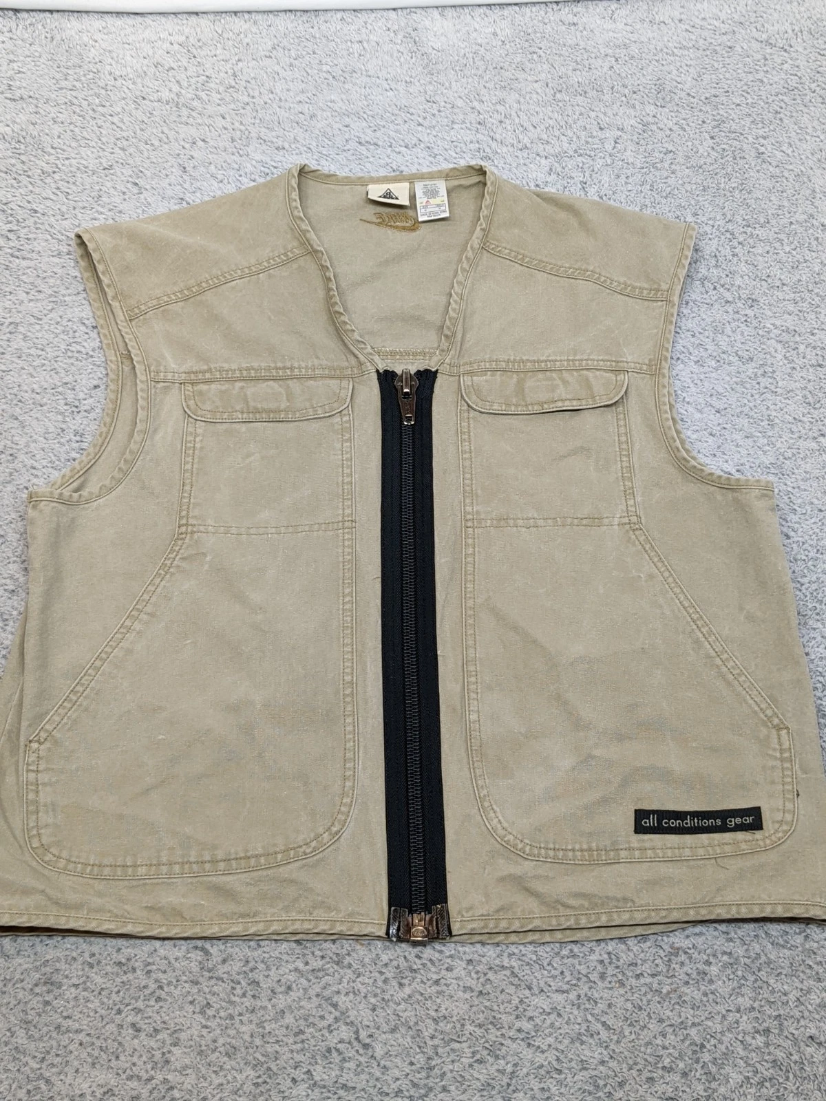 Vintage Rare Nike 90s ACG Multi Pocket Canvas Vest Medium Gorpcore Workwear Y2K