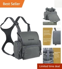 Binocular Harness Chest Pack with Rangefinder Pouch, Hunting Chest Pack Front Po